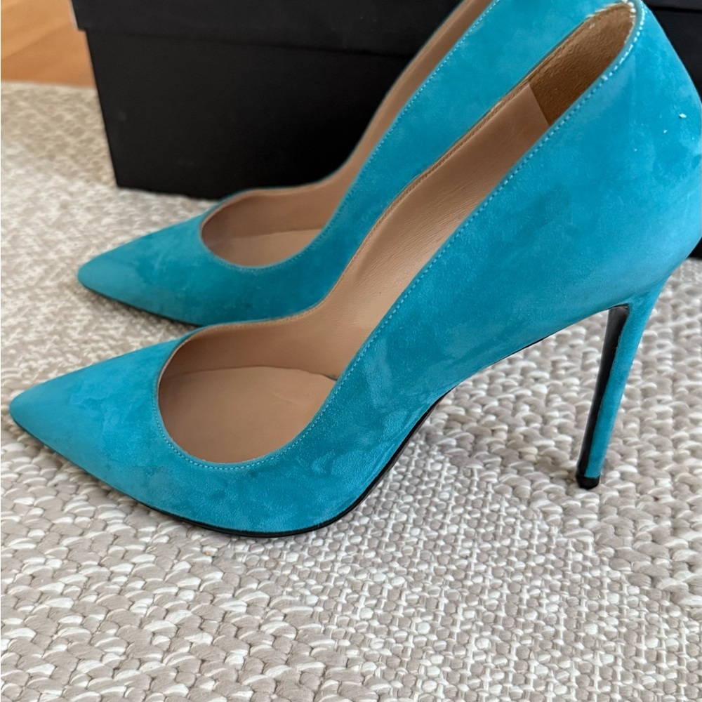 Barbara Bui suede Blue Stiletto Heels
